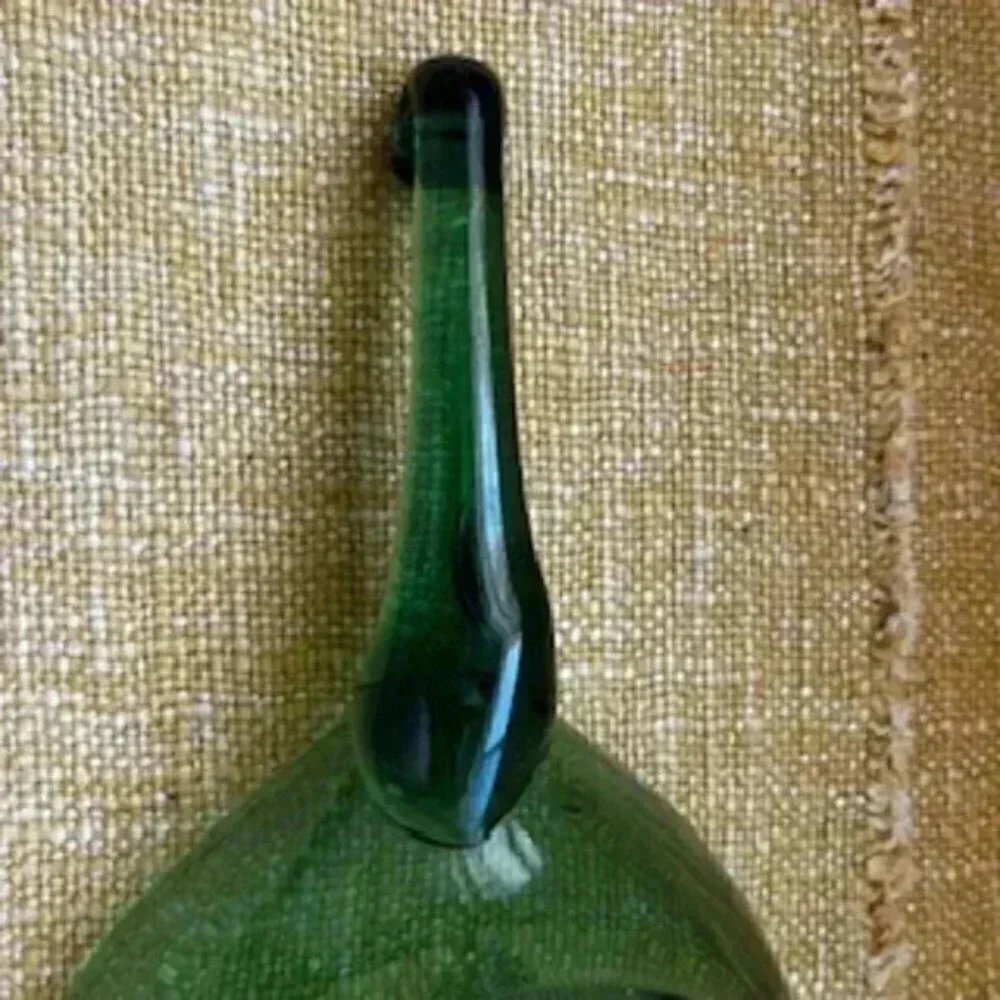 Hand Blown Green Glass Pouring‎ Pan Sauce Pan